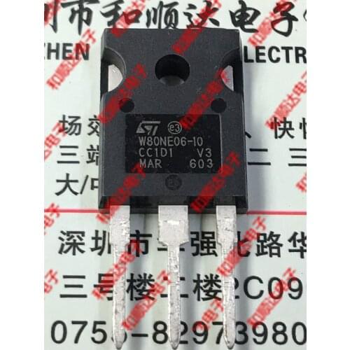 10pcs/lot W80NE06-10 STW80NE06-10 New stock TO-247 60V 80A