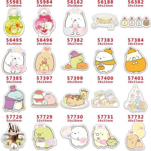 10 Pcs Sumikko Gurashi Resin Flatback for Hair Bows Planar Resin Crafts Custom Resin for DIY Phone Decorations PR55981
