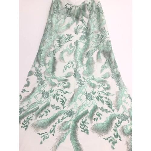 2021 Nigerian High Quality Wedding Lace African Lace Fabric Dubai Bridal Tulle Net French Cord Lace Fabric For Dress RF31491