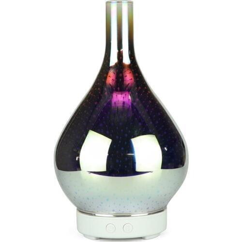 3D Firework Glass Vase Shape Air Humidifier with 7 Color Led Night Light Aroma Essential Oil Diffuser Mist Maker Ultrasonic Humi