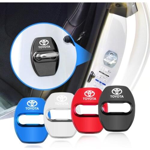 4Pcs Anti-Rust Car Door Lock Cover Protect For Toyota Prado Auris Avensis Corolla Sienna Yaris Prius Rav4 Picanto Chr Fortuner