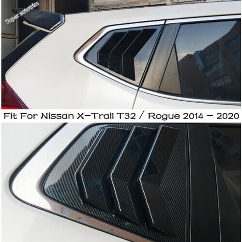 Car Tunning Panel Side Air Vent Cover Rear Window Louver Shutter Spoiler Trim Fit For Nissan X-Trail T32 / Rogue 2014 - 2020