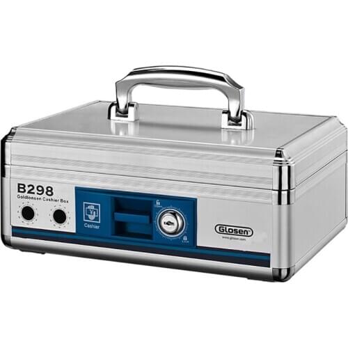 B289 Metal Medium Bill and Coin Holder Storage Box with Handle