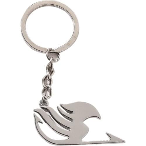 Free shipping Anime Fairy Tail Cartoon Keychain Women Bag Men Jewelry Key Ring Chaverio Llavero
