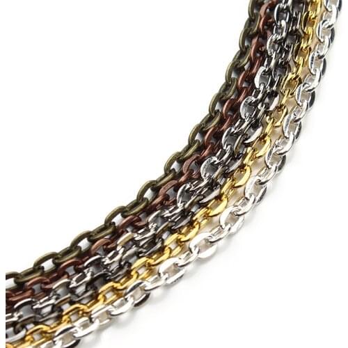 10m Squash Cross Necklace Chains Bulk Chains Necklace Link Chains For Jewelry Making DIY Handmade Supplies Bulk Jewelry Findings