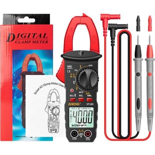 4000 Counts Multimeter ST180 Digital Clamp Multimeter Voltage Automatic intelligent electrician High-precision Anti-burn Meter