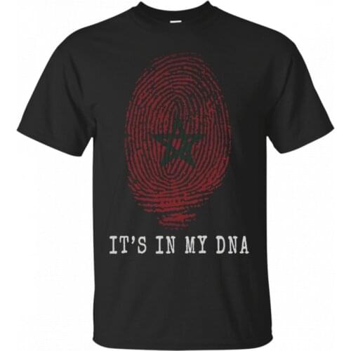 Its In My DNA. Unique Morocco Flag Fingerprint Design T-Shirt. Summer Cotton O-Neck Short Sleeve Mens T Shirt New S-3XL