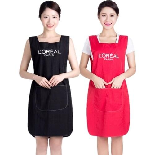 Professional Hairdressing Apron Salon Hairdresser Woman Assistant Technician Two-Sided Waterproof Gown Barber Haircut Work Apron