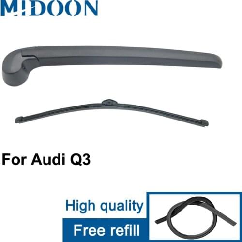 MIDOON Wiper 16" Rear Wiper Blade & Arm Set For Audi Q3 MK1 2011 - 2017 Windshield Windscreen Rear Window