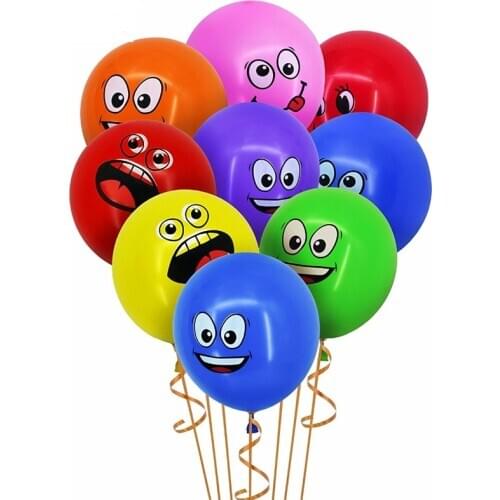 10/30/50pcs 12inch smiley face latex balloons birthday party decoration balloon expression symbol childrens toys