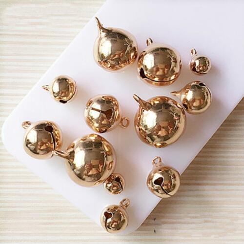 Rose Gold Jingle Bell Charms Metal Findings For Jewelry Making Supplies Diy Decoration Pendants Accessories