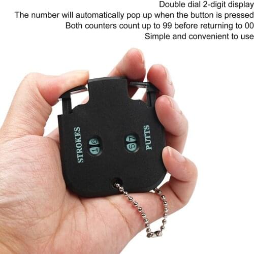 Mini Golf Score Counter Stroke Putt Score Counter Two Digits Scoring Keeper With Key Chain Golf Training Aids Golf Accessories