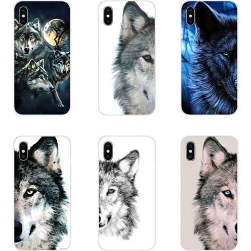 Cool half Wolf face animal Drawing Fashion Cases For Huawei G7 G8 P7 P8 P9 P10 P20 P30 Lite Mini Pro P Smart Plus 2017 2018 2019