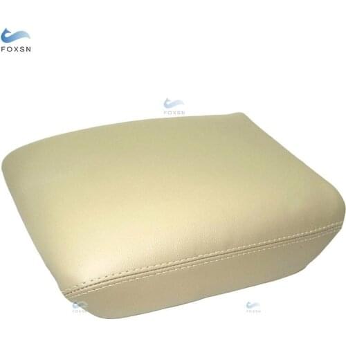 For Honda Pilot 2003 2004 2005 2006 2007 2008 Microfiber Leather Center Control Lid Armrest Box Cover Sticker Trim Beige Color