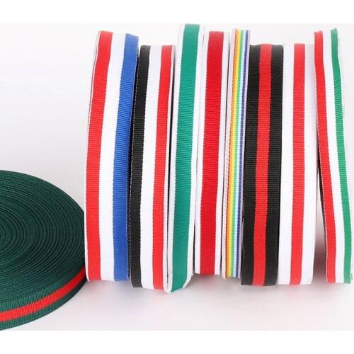 New 5Yards 30mm Stripes Twill Polyester Webbings DIY Sewing Trim Waist Band Lace Ribbons Garment Accessory