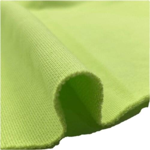 Width 68'' Solid Color High Grade Comfortable Soft Knitted Cotton Terry Fabric By The Half Yard For T-Shirt Sportswear Material