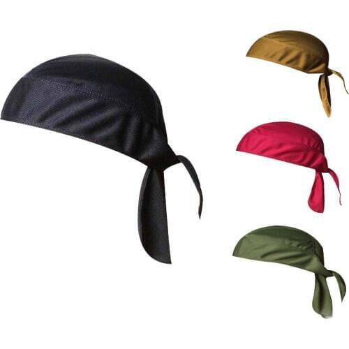 Outdoor Quick Dry Pure Cycling Cap Head Scarf Summer Men Running Riding Bandana Headscarf Ciclismo Pirate Hat Hood Headband