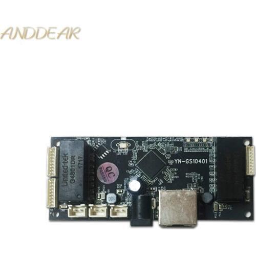 Industrial Ethernet Switch Module 10/100/1000mbps 4 port PCBA board OEM Auto-sensing Ports PCBA board OEM Motherboard