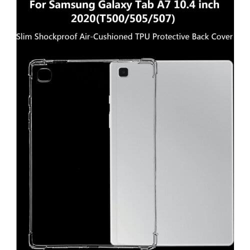 Transparent Tablet case For Samsung Galaxy Tab A7 10.4 2020 Drop Resistant Cover For Samsung A4 SM-T500 T505 T507 slim Back case
