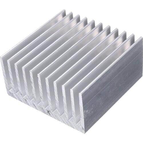 1pc Mayitr White Aluminium Radiator Heatsink 11 Tooth Electronic Heat Dissipation Sink 40mm*40mm*20mm