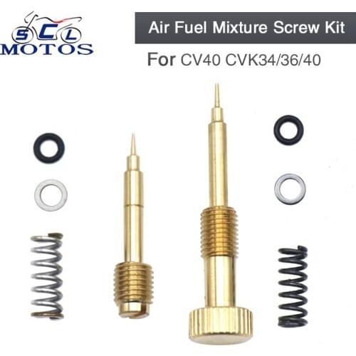 Sclmotos- For Harley CV40 Twin Cam Sportster Keihin CVK 34/36/40 Carburetor Air Screws Idle Mixture Fuel Ratio Adjusting Screw