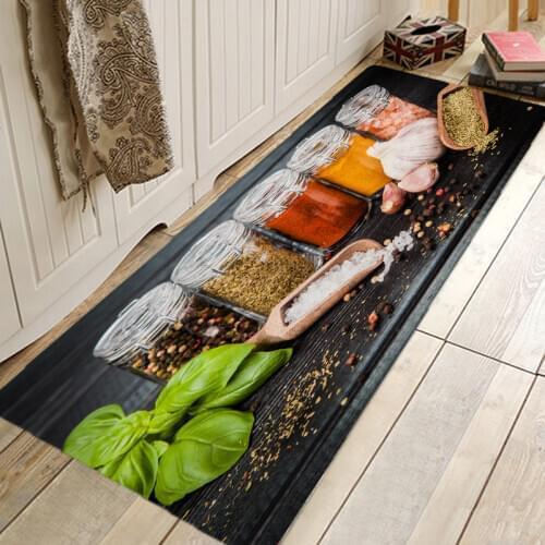 Modern Long Kitchen Mat Bath Carpet Floor Mat Home Entrance Doormat Kitchen Rug Tapete Absorbent Bedroom Living Room Floor Mats