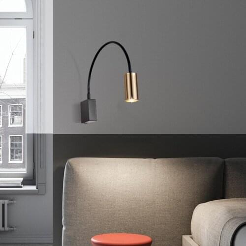 Loft aplique luz pared led aisle bedside bedroom wall lights for home bedroom lamp