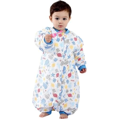 Newborn baby bag sleeves Warm Winter Baby Sleep Bag with Feet Long Sleeve Wearable Blanket for Toddler Thicken Sleeping Bag Sack