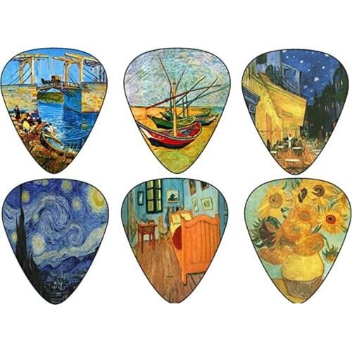 Unique Guitar Picks 6 Pcs Pack with Picks Box Guitar Cool Picks for Electric Guitar Acoustic Guitar Lovers Guitarists Gift