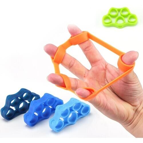 Guitar Player Practice Exerciser High Elastic Silicon Hand Grip Strength Finger Strength Training Muscle Power for Guitar Bass