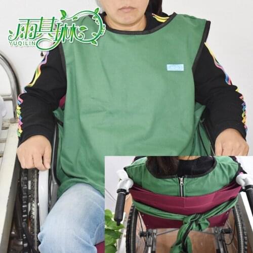 High Quality Green/Red/Gray Canvas Cotton Patient Restraint Vest Bed Safety Clothing For Paralyzed Elderly Home Care Products
