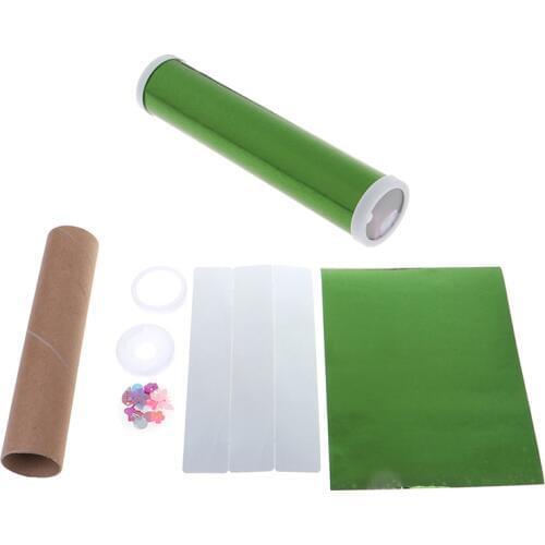 1 Set DIY Colored Rotating Kaleidoscope Kits Science Experiment Educational Craft Kid Brain Hands-Eyes Cooperation Training Toy