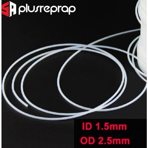 1Meter 1.5mm x 2.5mm / 0.8mm x 1.2mm PTFE Tube For 3D Printer Parts