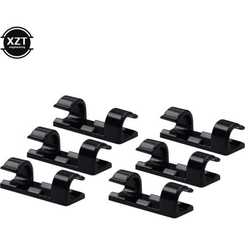 1bag/20PC Cable Earphone Winder Clasp Desk Cable Organizer Wire Storage Silicon Charger Cable Holder for MP3 Mouse Earphone Clip