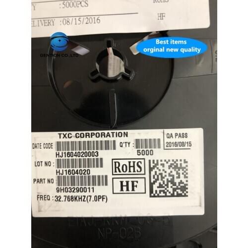 10pcs 100% orginal new 7PF low load 9H03290011 passive SMD crystal 1610 32.768KHZ 32.768K