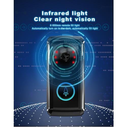 166 Degree 720P Build-in Battery WIFI IP Doorbell Video Door Phone