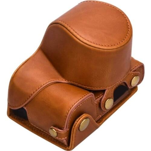 28EA Retro Pu Leather Camera Bag Body Case for So-ny A6400 Camera Outdoor Portable Accessories Protective Cover