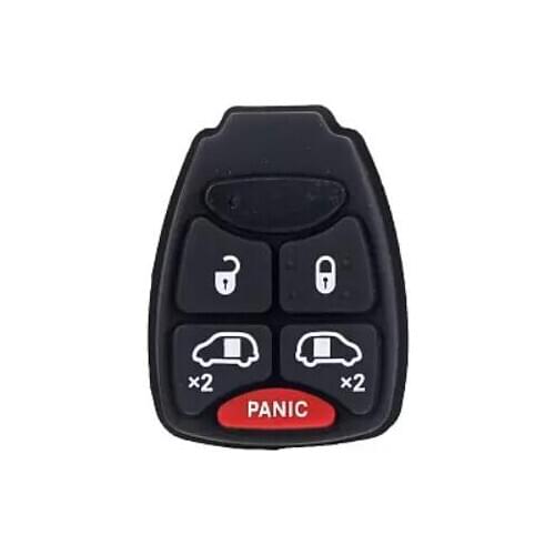 4+1 Panic Buttons Small Rubber Button Pad For Chrysler 5B Car Remote Key Cases Covers