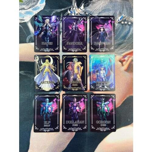 9pcs/set Saint Seiya Character Booster UV Composite Process Hanes Saga Artemis Hobby Collectibles Game Anime Collection Cards