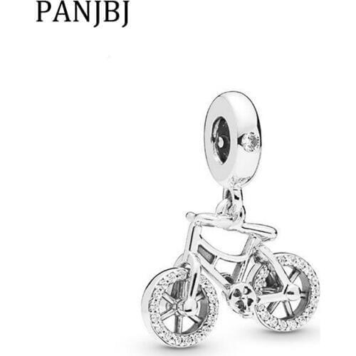 925 Sterling Silver Bead Charm Lovely Small Bike Pendant Bicycle Beads Fit Pandora Original Bracelet Necklace Women Diy jewelry