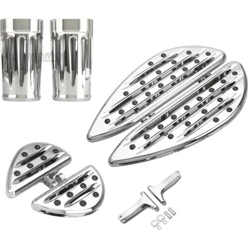 Deep edge cut Driver Passenger Foot Pegs Floorboard Fork Slider Cover Fit For harley 2012-2016 Dyna Switchback FLD