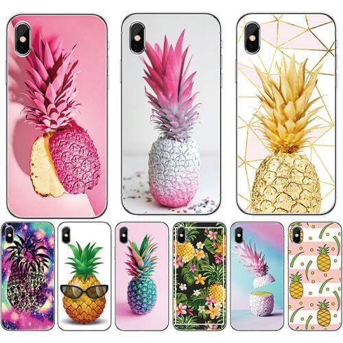 Case For Coque Moto G8 plus E6 P50 P30 one G8 Power lite G7 G8 Z4 Z3 play Soft TPU cute pineapple Luxury Phone Case