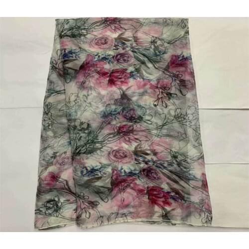 CWE/ High-grade New fashion printed design silk fabric african smooth and soft silk lace fabric for dress 5 Yards/pc! (160