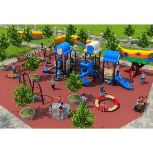 Kids assembly amusement outdoor playground park entertainment play structure equipment for park YLW-17932