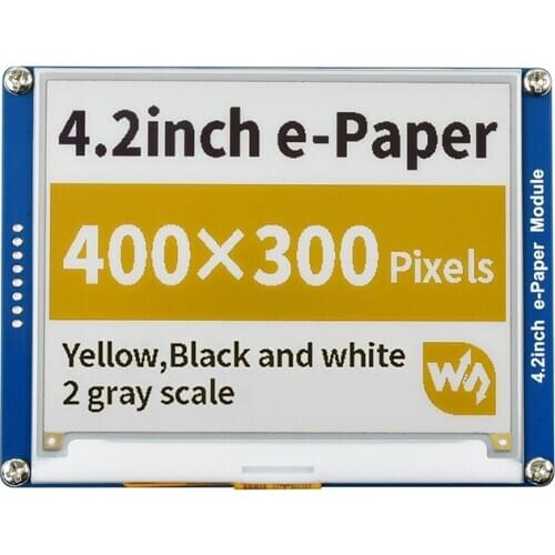 Waveshare 4.2inch E-Ink Display 400x300 resolution three-color E-paper SPI interfacecompatible Raspberry Pi/Arduino/Nucleo/STM32