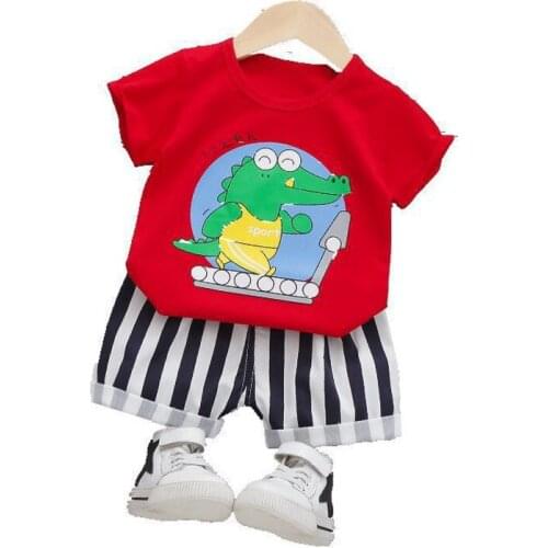 Summer Baby Girl Clothes Children Boys Cotton T-Shirt Shorts 2Pcs/sets Toddler cartoon Costume Fashion Sports Kids Sportswear