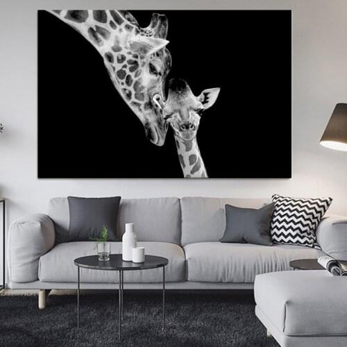 Animal Posters and Prints Giraffe Mom And Son Pictures Cudros Canvas Painting For Modern Living Room Home Wall Art Decoration