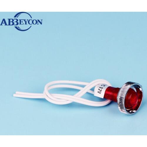 ZS87 10mm Wired Plastic orange 110v pilot lamp signal lamp indicator light indicator light