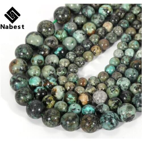 4 6 8 10 12MM Top Grade Natural Stone African Turquoises Round Loose Beads For Jewelry Making DIY Bracelet Accessories