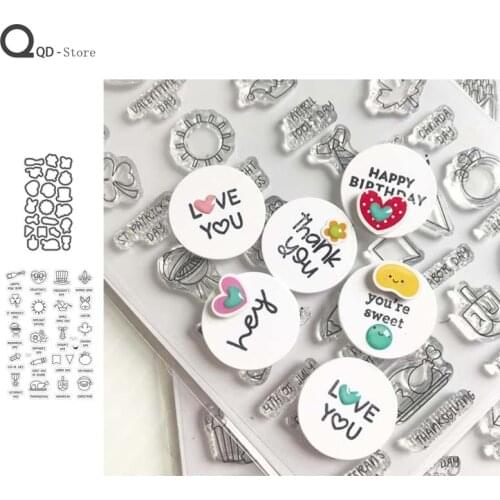 Cute Pattern Stamp and Dies Metal Cutting Dies New 2021 Handmade Tools DIY Card Make Mould Model Craft Decoration Scrapbooking